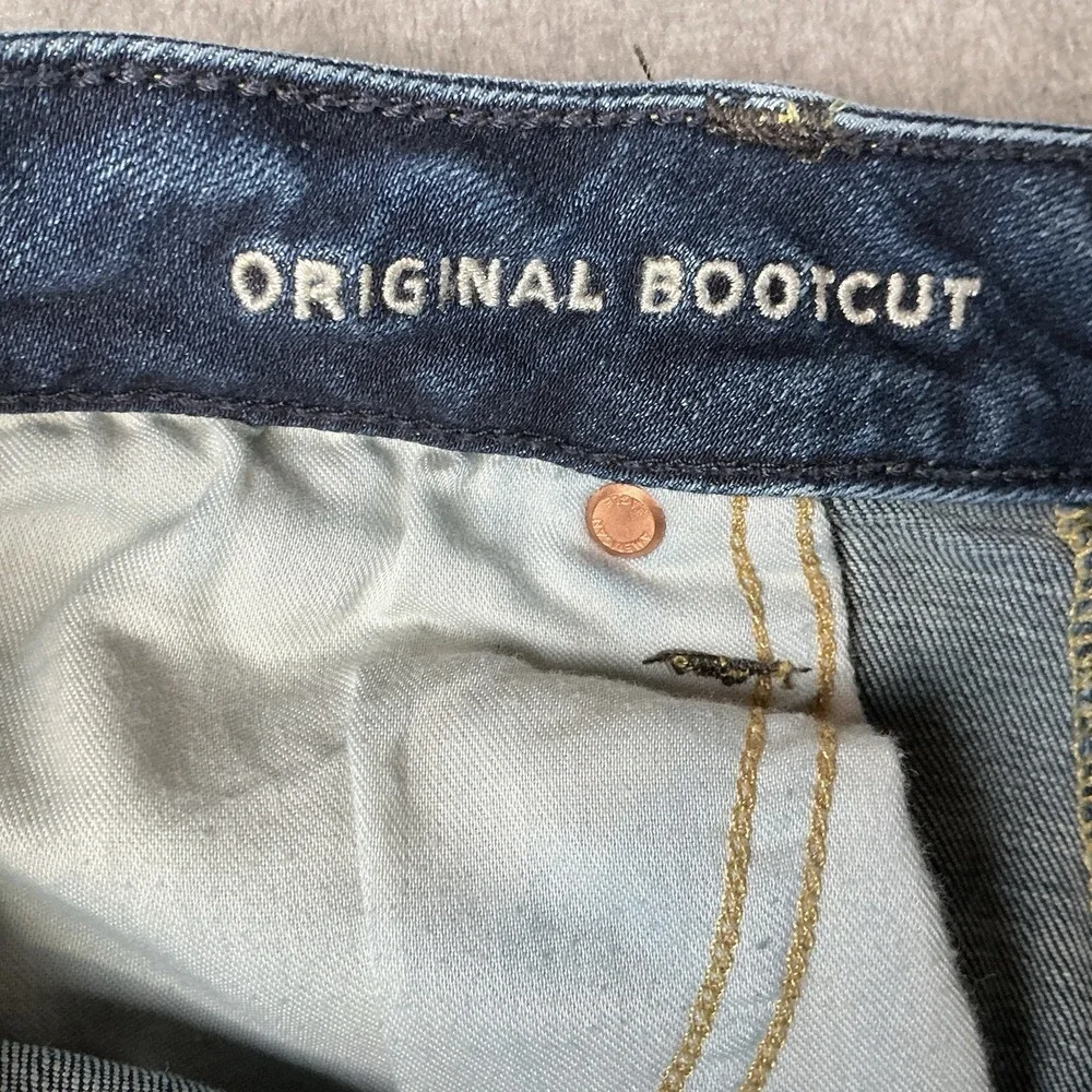 American Eagle AirFlex+ Mens 33x32 (act. 33x29) Original Bootcut Whiskered Jeans - Picture 8 of 10